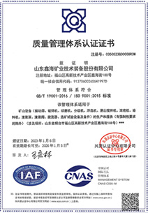 ISO 9001 ：2015 國際質量管理體系認證